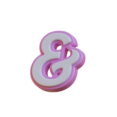 Obraz premium Romantic & Wedding 3D Alphabet or Lettering