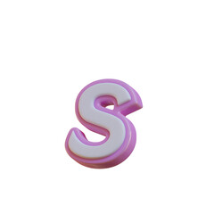 Naklejka premium Romantic & Wedding 3D Alphabet or Lettering