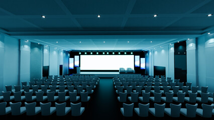 3D render of Empty stage Design for mockup and Corporate identity, Original designed stage
