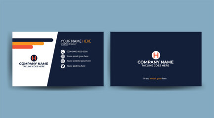 Double-sided creative business card template,Minimal Individual Business Card Layout