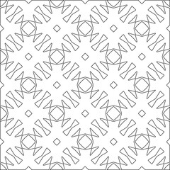 Vector pattern with symmetrical elements . Modern stylish abstract texture. Repeating geometric tiles from striped elements.Black and white pattern.