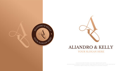 Initial AK Logo Design Vector