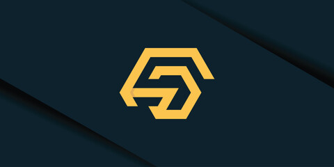 Letter G logo design vector icon with modern idea