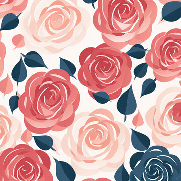 seamless pattern with roses,ai