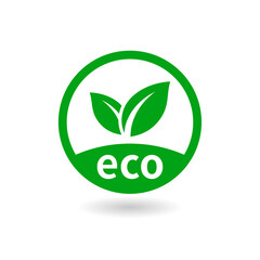 Eco friendly icon. Eco logo design. Ecologic food stamps. Eco food labels.