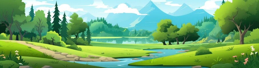 Cartoon natural background