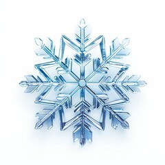 Snowflake Isolated on White Background. Generative ai