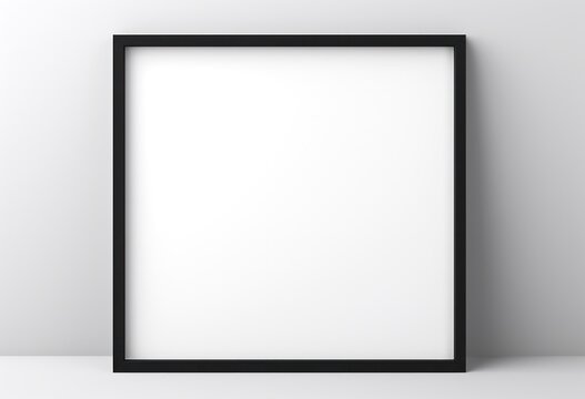 White black frame with blank square blank for the frame