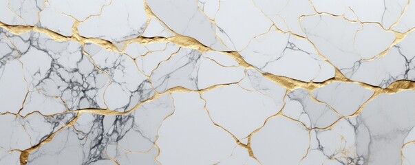 White and gold marble background