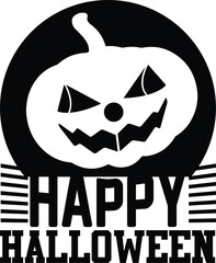 Happy Halloween lettering. Handwritten calligraphy with spider web and bats for greeting cards, posters, banners, flyers and invitations. Happy Halloween text, holiday background