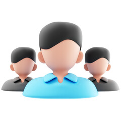 Obraz na płótnie Canvas Business Avatars, business teamwork 3d icon. 3d rendering