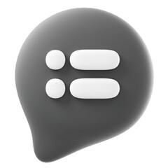 Business chat 3d icon, Speech Bubble, yellow chat bubble. 3d rendering