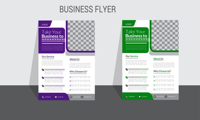 Corporate business flyer template  flyer in A4 with colorful business proposal.