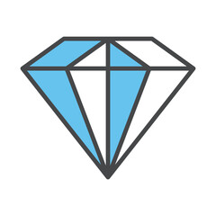 Diamond icon vector on trendy design