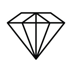 Diamond icon vector on trendy design