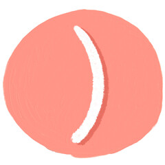 The bracket is in the an orange circle.