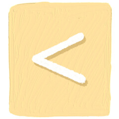 The Less than or angle bracket sign is in the yellow square.