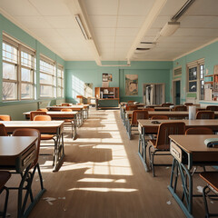 Fototapeta na wymiar an empty school building 