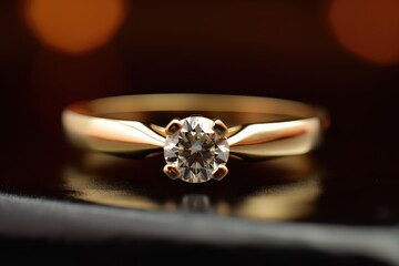 precious diamond ring jewel photography with shiny stone generative ai
