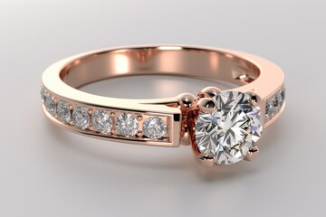 designer anniversary ring photography with shiny diamond generative ai