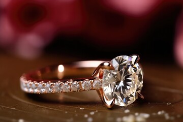 designer and shiny ring jewel photography shot with royal stone generative ai