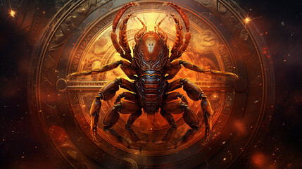 escorpião simbolo do zodiaco astrologia  - obrazy, fototapety, plakaty