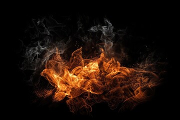 Fototapeta premium abstract and burning fiery ignition texture background with vfx effect generative ai