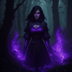 Dark Witch using purple flames 2