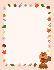 Fototapeta premium cute_squirrel_template