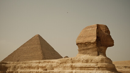 sphinx and pyramid