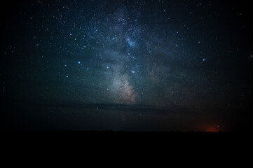 Fototapeta na wymiar starry sky night photo of stars