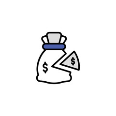 Margin icon design with white background stock illustration