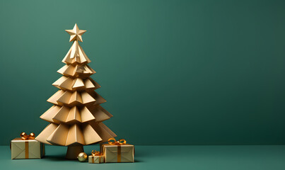 A beautiful christmas tree banner - Festive celebration design