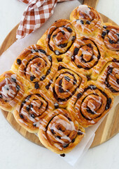 Chelsea buns – a type of currant bun