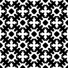 White background with black pattern. Seamless texture for fashion, textile design,  on wall paper, wrapping paper, fabrics and home decor. Simple repeat pattern.