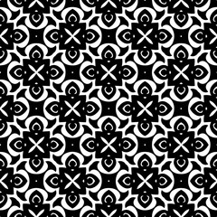 White background with black pattern. Seamless texture for fashion, textile design,  on wall paper, wrapping paper, fabrics and home decor. Simple repeat pattern.