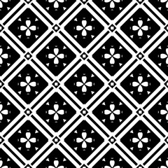 White background with black pattern. Seamless texture for fashion, textile design,  on wall paper, wrapping paper, fabrics and home decor. Simple repeat pattern.