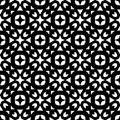 White background with black pattern. Seamless texture for fashion, textile design,  on wall paper, wrapping paper, fabrics and home decor. Simple repeat pattern.