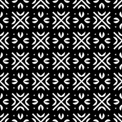 White background with black pattern. Seamless texture for fashion, textile design,  on wall paper, wrapping paper, fabrics and home decor. Simple repeat pattern.