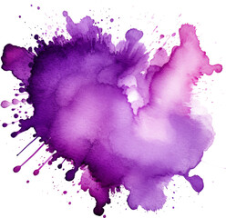 Purple paint stain watercolor splashes sequins.