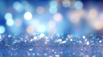  a blurry photo of a blue glitter background with a blurry background.  generative ai