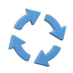 Arrow, 3d icon illustration with transparent background 