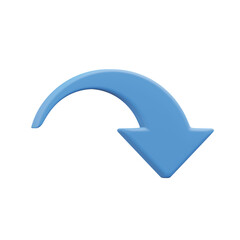Arrow, 3d icon illustration with transparent background 