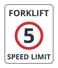 Forklift Speed Limit Symbol
