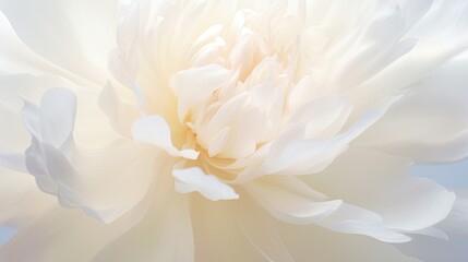  a large white flower with a blue sky in the background.  generative ai