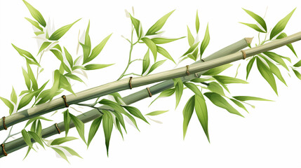 hand drawn cartoon bamboo illustration
 - obrazy, fototapety, plakaty