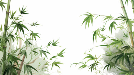 Obraz premium hand drawn cartoon bamboo illustration 