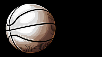 Fototapeta premium hand drawn cartoon basketball illustration 