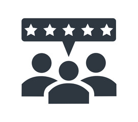 Monochromatic Customer Feedback Symbol. 

