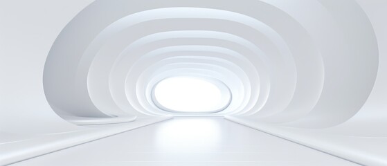 Fototapeta premium Empty futuristic white room with copy space for presentation product.